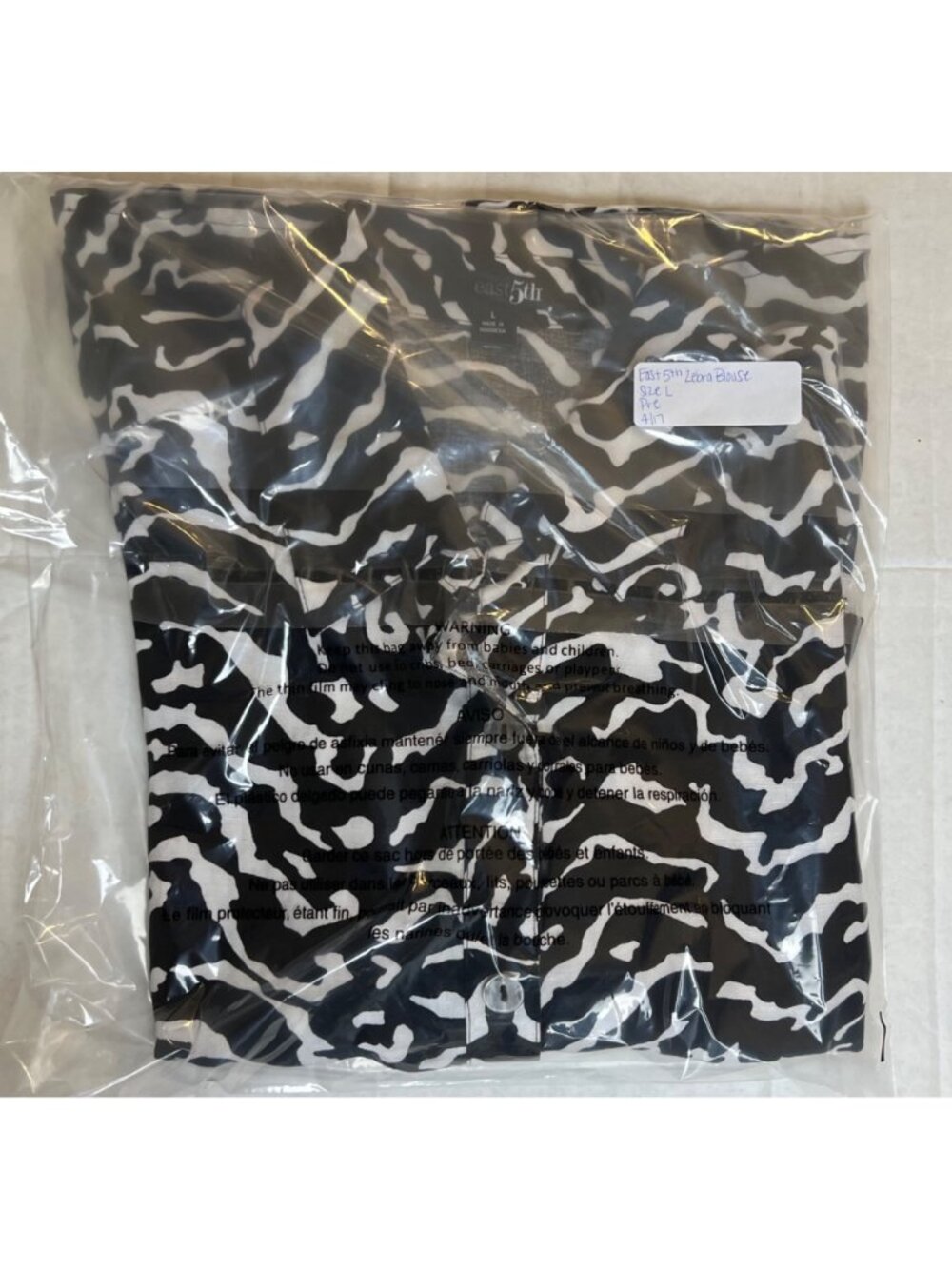 East 5th Zebra Blouse - Picture 9 of 9